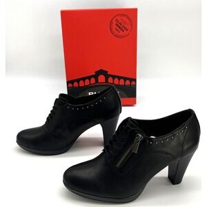 Rialto Purity Shoes Womens Size 10 M High Heel Lace Up Zip Up Black Smooth